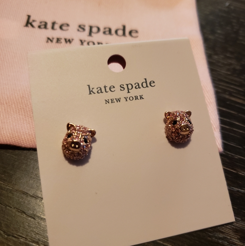 Kate Spade Pave Pig 🐖 Studs